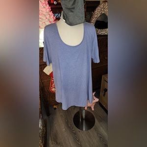 LuLaRoe Perfect Tee, Powder blue, 2XL, GUC